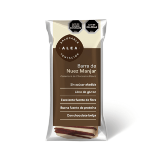 Barra nuez manjar chocolate blanco (60g) Alea