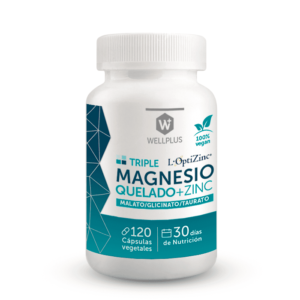 Triple Magnesio Quelado+Zinc (120Cap) Wellplus