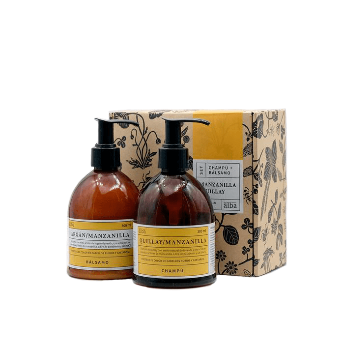 Pack Shampoo y acondicionador manzanilla quillay (300mlx2) Apícola del Alba