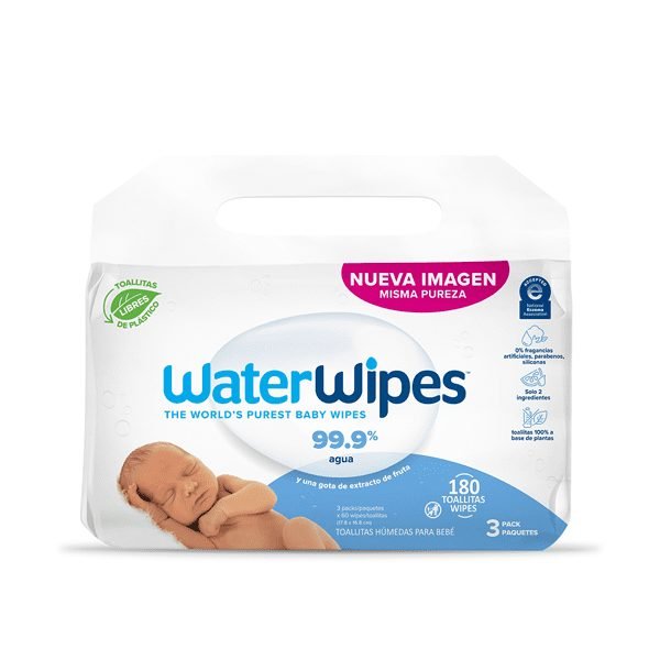 Pack Toallitas húmedas (180u) Waterwipes