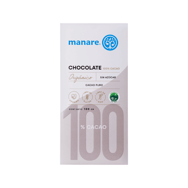 Barra de Chocolate 100% Cacao (100g) Manare