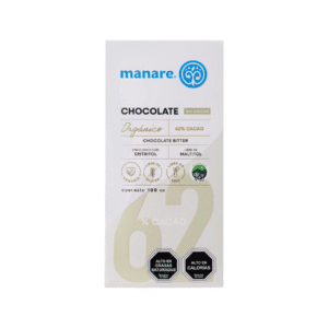 Barra de Chocolate 62% Cacao sin azúcar (100g) Manare