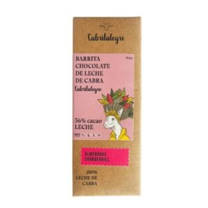 Barra de Chocolate de leche de cabra con Almendras y Cranberries (30g) Cabritalegre
