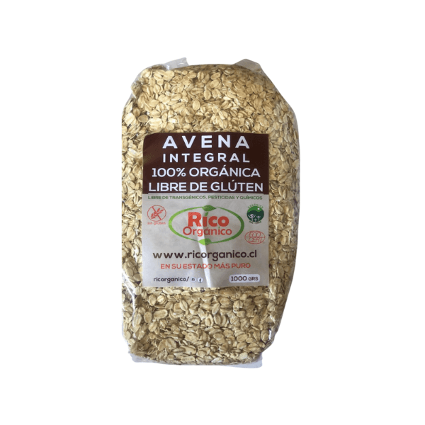 Avena integral orgánica sin gluten (1Kg) Rico Orgánico