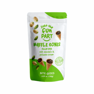 Conos Rellenos de Chocolate y Crema de Pistacho (120g) Just The Fun Part
