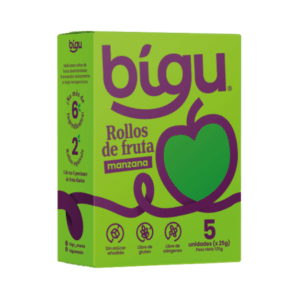 Rollos de Fruta Manzana (5u) Bigu