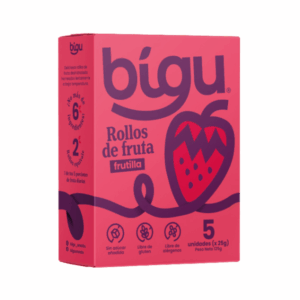 Rollos de Fruta Frutilla (5u) Bigu